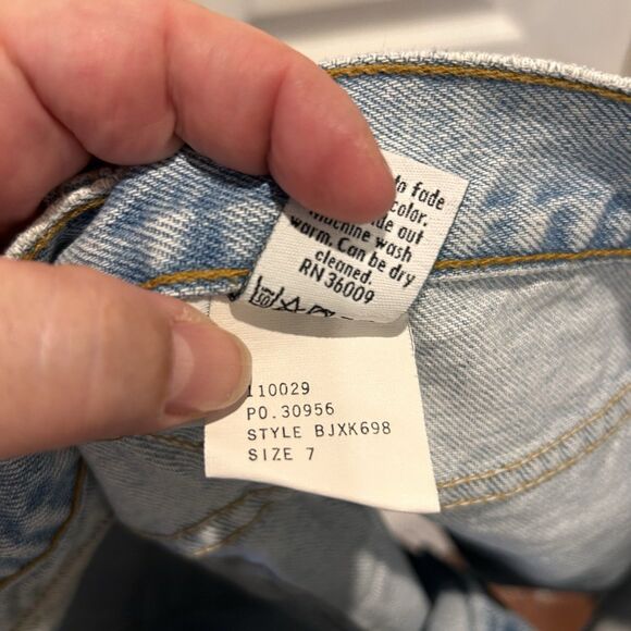 Calvin Klein Shorts VTG 90s Light Blue Wash Classic Fit Button Fly Made USA 7/M - Picture 9 of 10